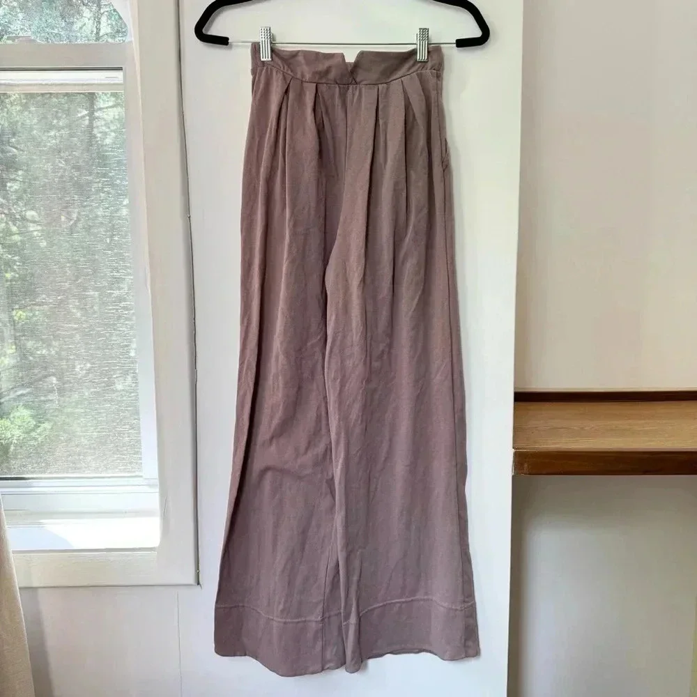 Free People Roxanne Matching Wide Leg Pants Set Purple XS